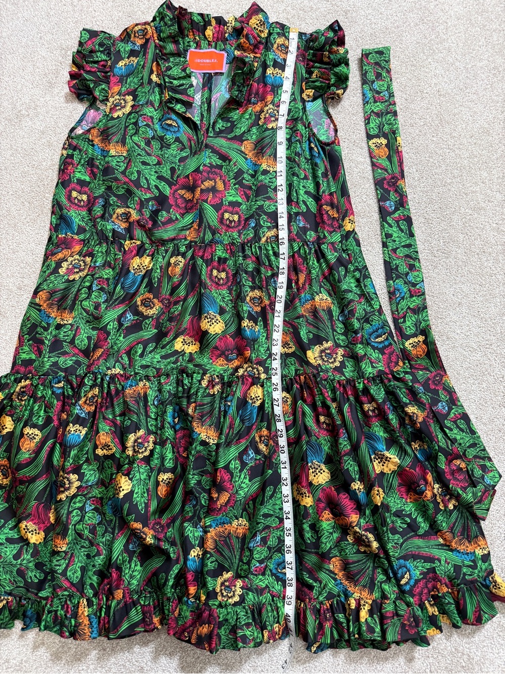 LA DOUBLEJ • Short & Sassy 100% Silk Ruffle Dress • Made in Italy • Medium - Picture 9 of 15